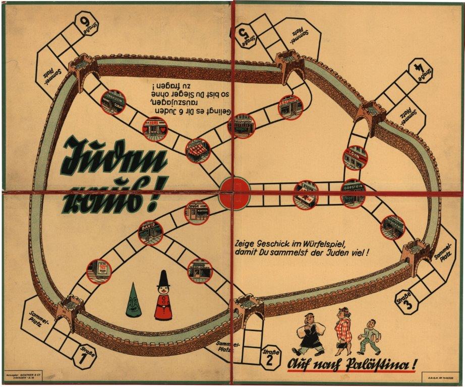 'Juden Raus!' board game, 1938. Wiener Holocaust Library Collections.