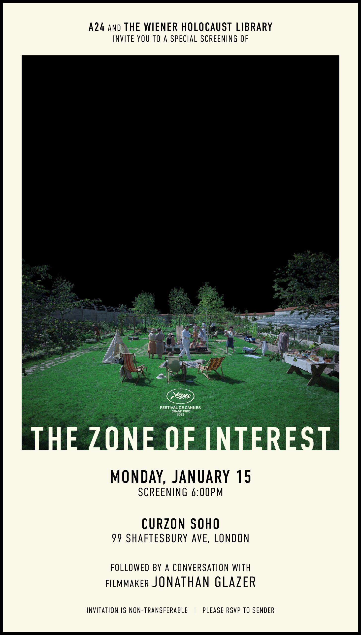 The Zone of Interest screening invite